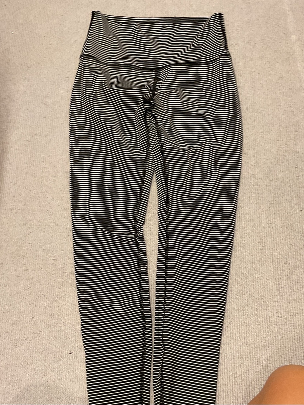 lululemon athletica Black & White Striped leggings